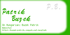 patrik buzek business card